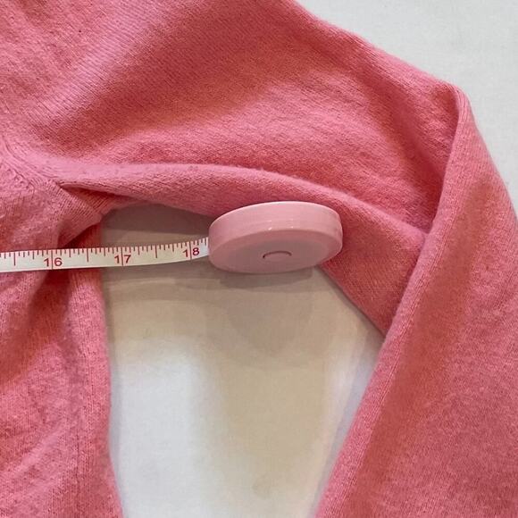 J. Crew Merino Wool/Cotton Blend Pink Crew Neck Long Sleeve Teddie Sweater, S - Picture 10 of 11